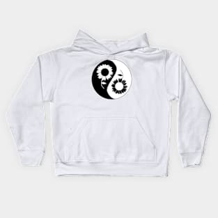 Yin and Yang - Flowers Kids Hoodie